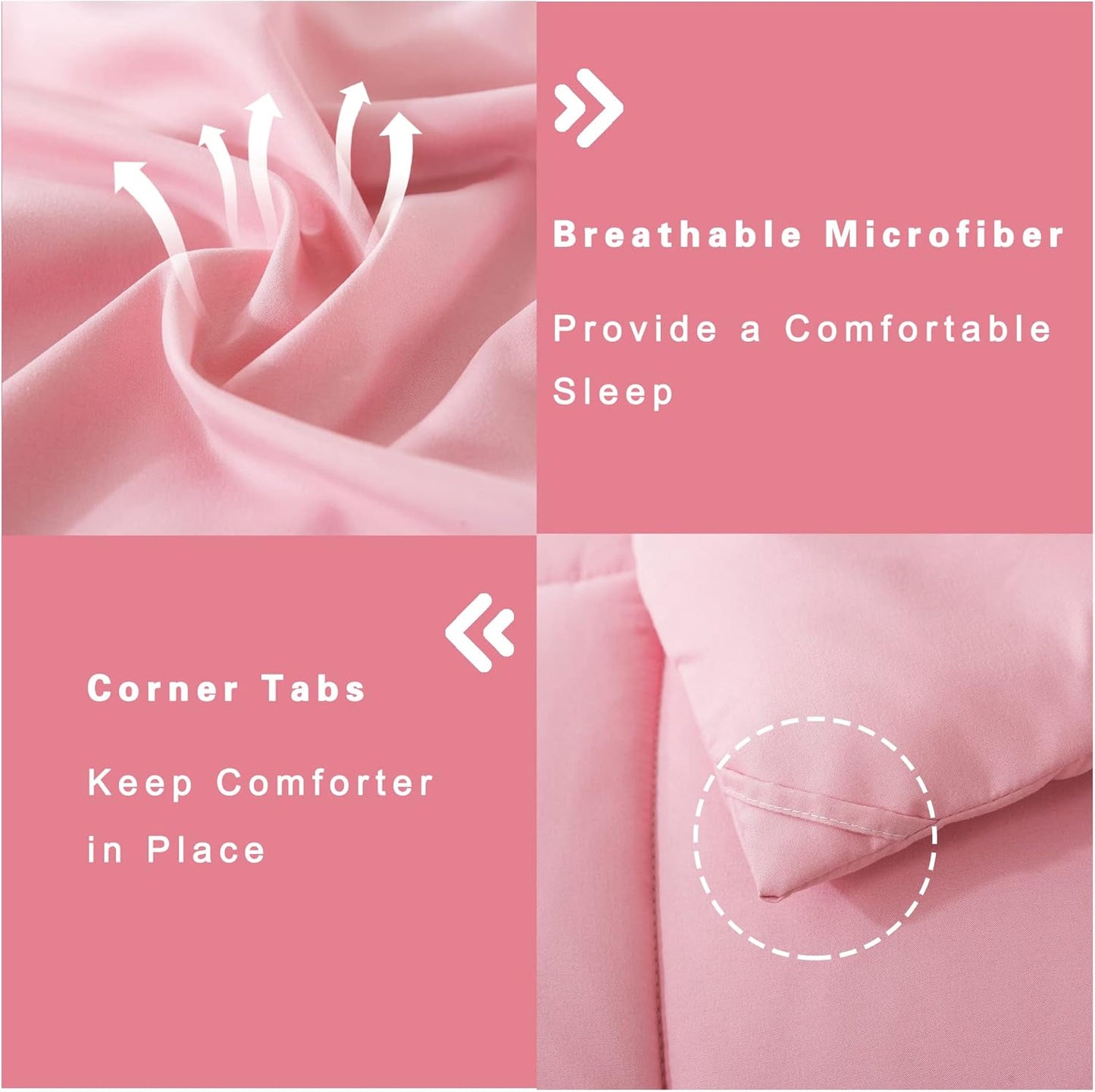 Blush Elegance All-Season Comforter Set – Ultra-Soft Down Alternative Luxury Bedding, Available in Queen and King Sizes