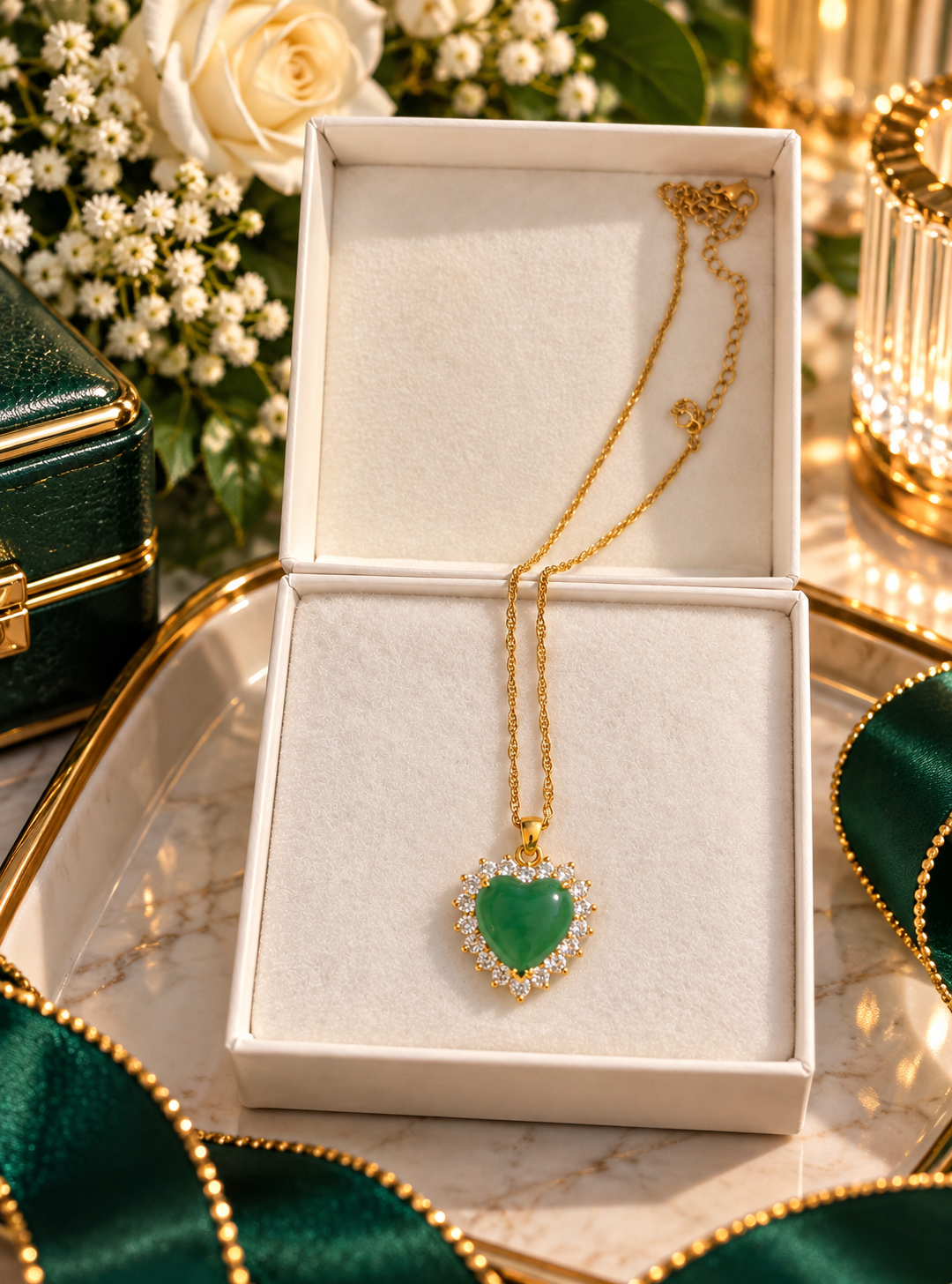 The Emerald Heart Elegance Necklace