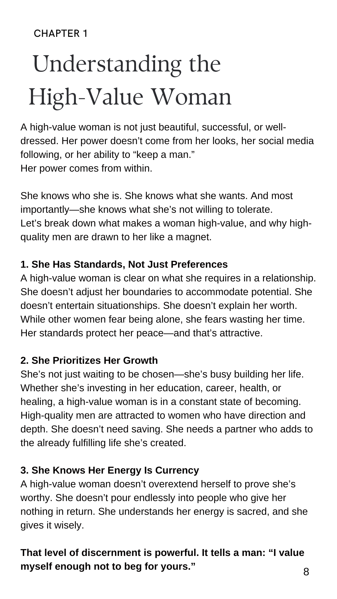 She’s High Value: How To  Be The Woman That High-Quality Men Pursue & Marry