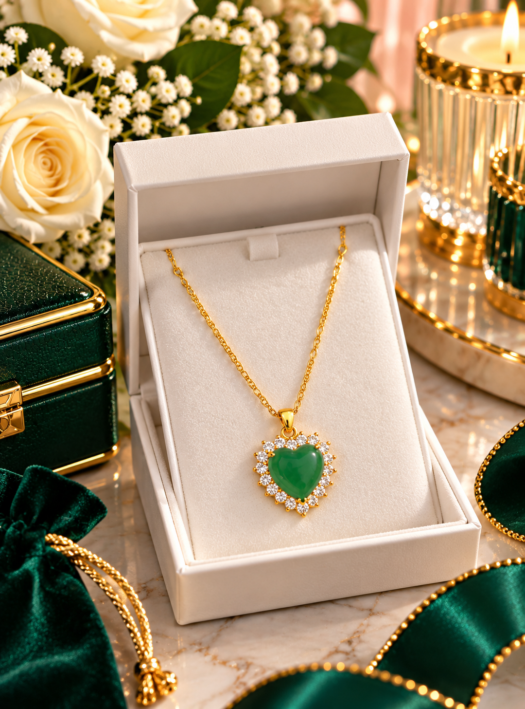 The Emerald Heart Elegance Necklace