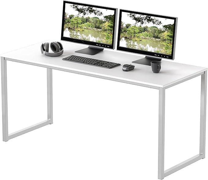 SHW Mission 48-Inch Home Office Computer Desk, White