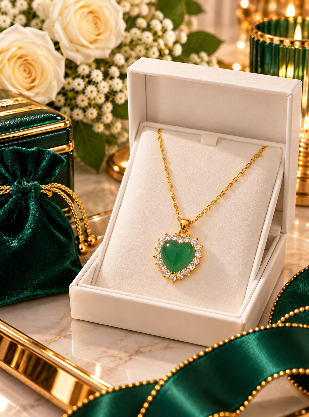 The Emerald Heart Elegance Necklace