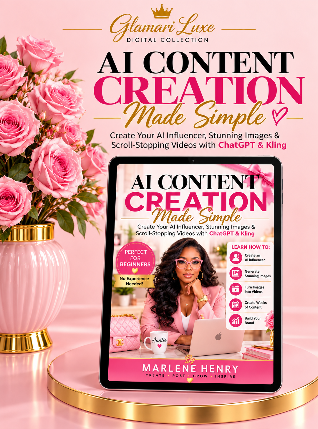 AI Content Creation Made Simple: Create Your AI Influencer, Stunning Images and Scroll-Stopping Videos with ChatGPT and Kling