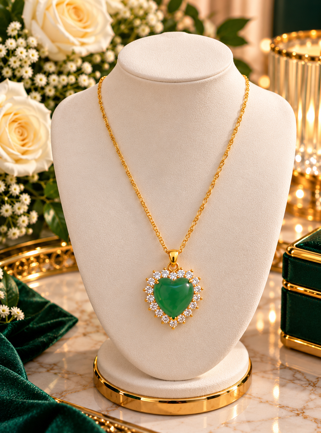 The Emerald Heart Elegance Necklace