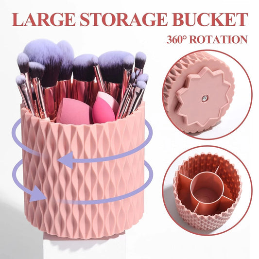 18-Piece Premium Makeup Brush Set with Sponge Holder – Synthetic Foundation, Pow